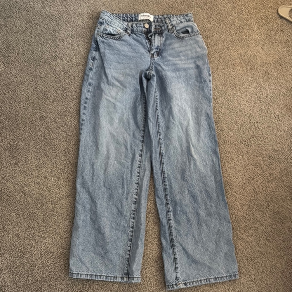 RSQ Blue Straight Leg Jeans Classic Style- Low Rise Wide Leg